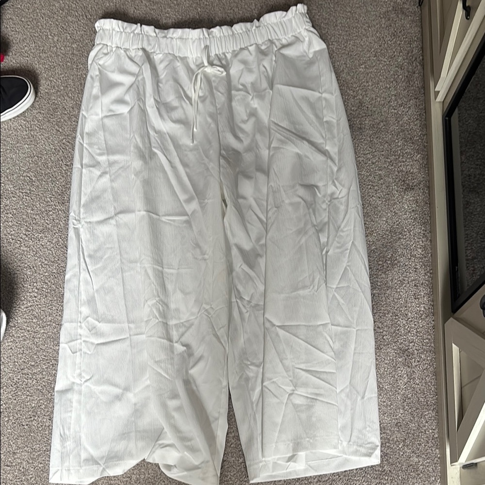 White Drawstring Pants
